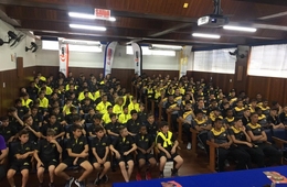 Base carvoeira participa de palestra sobre doping no Auditório da Esucri