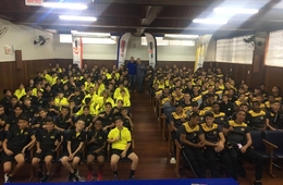 Base carvoeira participa de palestra sobre doping no Auditório da Esucri