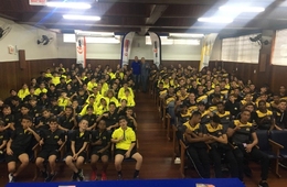 Base carvoeira participa de palestra sobre doping no Auditório da Esucri