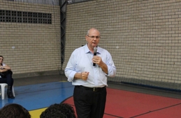Acadêmicos assistem palestra sobre o ENADE 2018